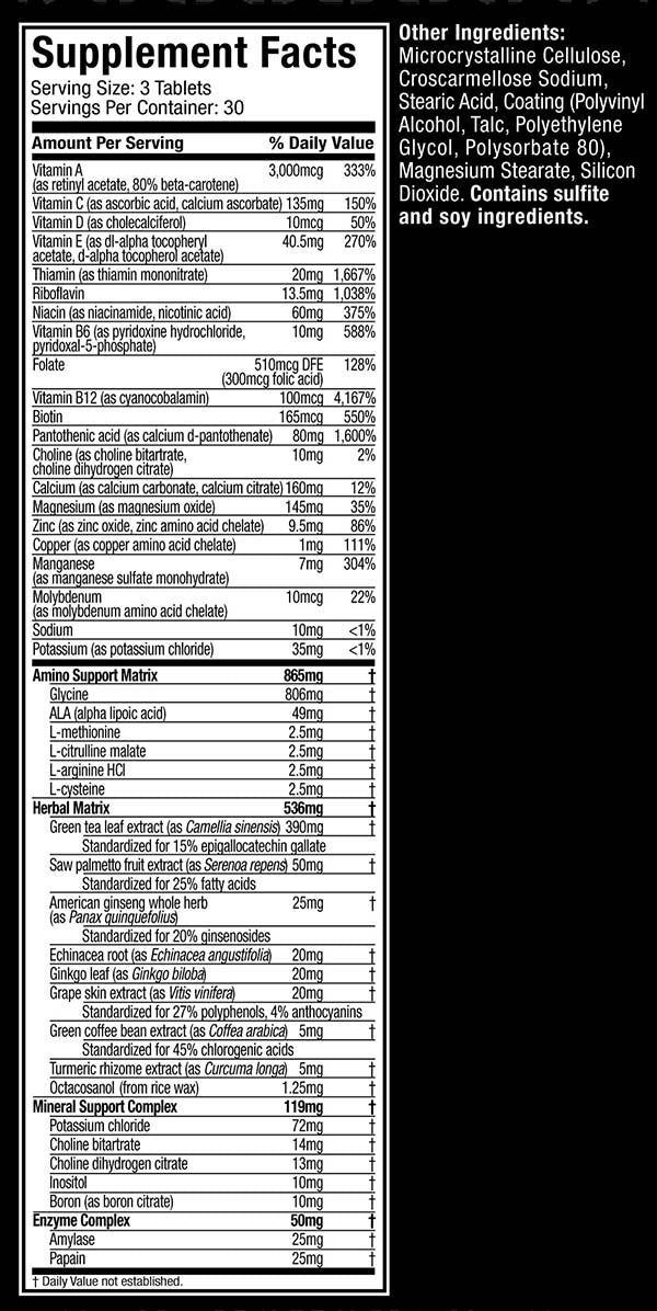 MUSCLETECH MULTIVITAMIN