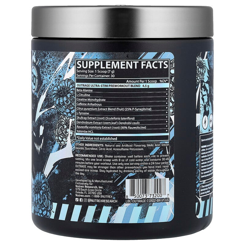 NUTREX BLE-RASPBERRY, PRE-WORKOUT (30 servings)